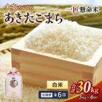 米 産精米 令和8年産太安さんちのあきたこまち白米5kg×6回…