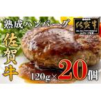 ショッピングハンバーグ ふるさと納税 佐賀牛入り 熟成 ハンバーグ 約120ｇ×20個 J924 佐賀県伊万里市