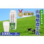 ふるさと納税 【バターができる】山地酪農牛乳(1L×3本) 低温殺菌 ミルク 生乳100％ 成分無調整牛乳 斉藤牧場 高知県 南国市 高知県南国市