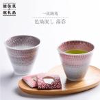 食器 グラス 湯呑 波佐見焼 色染流し 2点セット