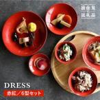 赤紅 あかべに 色 6型セット 小皿 茶碗 小鉢