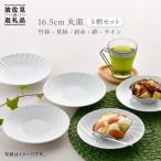 16.5cm 丸皿 中皿 柄違い 5点セット