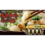 ふるさと納税 もつ鍋 セット 牛もつ 1kg 2〜3人前×4回分 黒毛和牛  茨城県八千代町