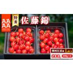 ふるさと納税 令和7年産 特秀品 さくらんぼ「 佐藤錦 」600g (300g×2パック) Lサイズ以上 2025年産 山形県産 山形産 【2025年6月上旬頃〜.. 山形県寒河江市