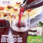 ぶどうジュース 紫宝の恵 ストレート果汁100% 1L×4本