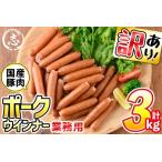 ふるさと納税 【志布志市制20周年記念】【訳あり・業務用】合計3kg！どんどん使える！ポーク ウインナー p98-002 鹿児島県志布志市