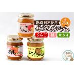 ふるさと納税 茂木農園 秋田県産 手作りジャムセットB 合計750g（りんご、桃、キウイ 各250g） 秋田県由利本荘市