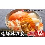 ふるさと納税 【定期便 全3回】北海道といえば!海鮮丼の具 60g×4個セット 魚介類 海鮮 いくら 丼 海鮮丼 サーモン かに 蟹 北海道千歳市