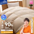 洗える羽毛合い掛けふとん セミシングル