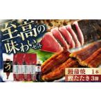 土佐料理司 高知本店鰹たたき3節 うなぎ蒲焼1尾セット