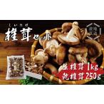 椎茸 原木栽培の生 乾しいたけセット 020-009