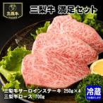 サーロインステーキ×ロース 三梨牛満足セット