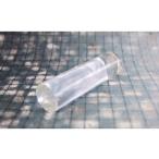 男性にお勧め 印鑑15mm 水晶 イタリアンレザ印鑑ケース付