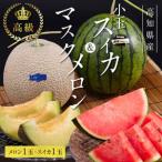 ふるさと納税 緊急支援 高知県産 最高級マスクメロン&小玉スイカセット〈南国市共通返礼品〉 【発送期間:4月〜12月(9カ月)】【1月〜3月は.. 高知県芸西村