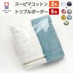 スーピマ コットン 無撚糸 トリプルボーダー
