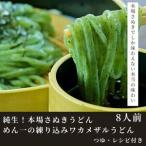 純生 本場さぬきうどんめん一の練り込みワカメザルうどん 8…