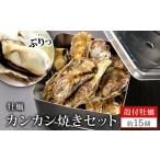 ショッピング牡蠣 ふるさと納税 牡蠣 宮城県産 漁師の 牡蠣カンカン焼きセット（牡蠣15個）生牡蠣 殻付き牡蠣 蒸し牡蠣  焼き牡蠣 牡蠣小屋 三陸 かき 殻付き 宮城.. 宮城県石巻市