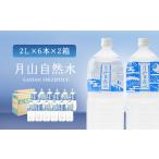 月山自然水2L×6本×2箱 天然水 備蓄