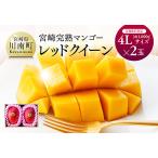 ふるさと納税 【令和8年発送】宮崎県産完熟マンゴー「レッドクイーン」4L×2玉 果物 マンゴー 宮崎県川南町