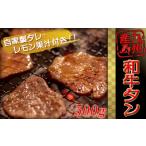 ふるさと納税 訳あり 九州産 和牛 タン 牛若丸 自家製 タレ 付 セット (250g×2パック) 2B5 福岡県川崎町