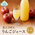 ストレートりんごジュース 1L×4本セット