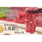 ふるさと納税 馬刺し 上赤身 ブロック 国産 熊本肥育 冷凍 生食用 たれ付き(10ml×30袋) 100g×30セット 馬肉《7月中旬-9月末頃出荷.. 熊本県南阿蘇村