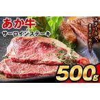 ふるさと納税 牛肉 あか牛 サーロイン ステーキ 500g ( 250g × 2枚 ) 牛肉 冷凍 《8月中旬-9月中旬頃出荷予定》 訳あり 定期便 でない 冷.. 熊本県南阿蘇村