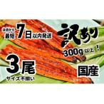 ふるさと納税 K1804 【訳あり】さかい河岸水産の国産うなぎ3尾 340g以上!※サイズ不揃い 茨城県境町