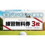 牛久ジャンボゴルフ練習場練習無料券 3枚綴り
