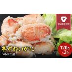 ふるさと納税 缶詰 かに 本ずわいがに つめ肉 120g × 3缶 セット マルヤ水産 カニ爪 かに缶 宮城県亘理町