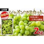 ふるさと納税 【ご家庭用】シャインマスカット 2kg入り 1箱 [後半]【令和8年産先行予約】FU21-632 くだもの 果物 フルーツ 山形 山形県 山形市 2.. 山形県山形市