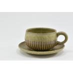 コーヒーカップ 京焼 新羅釉木賊紋 ピスタチオグリーン