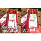 の赤いルバーブ約4kg 500g×8袋
