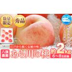 ふるさと納税 あら川の桃 化粧箱入 約2kg(6-8玉) 秀品 八旗農園《2024年6月中旬-8月中旬頃出荷》 和歌山県 紀の川市 桃山町 もも モモ 果物 .. 和歌山県紀の川市