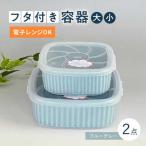 便利な蓋つき容器 大サイズ ブルーグレー