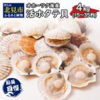 ふるさと納税 とれたて新鮮!オホーツク海産 活ホタテ貝 4kg 15〜35枚 ( 魚介 海鮮 貝 帆立 ほたて ホタテ 4キロ カレー シチュー 肉厚 )【114-0.. 北海道北見市