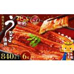 ふるさと納税 鹿児島県産うなぎ 蒲焼 名水慈鰻 6尾 (計840g以上)  c3-024 鹿児島県志布志市