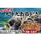 ふるさと納税 【夏が旬！大ぶり肉厚濃厚】九十九島岩がき 生食可 3.5kg以上 (16〜18個) レモン ナイフ 軍手 説明書付き 出荷前にUV殺菌済み 週.. 長崎県佐世保市