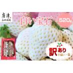 ふるさと納税 『先行予約』【令和8年2月上旬から4月下旬までにお届け】訳あり 白い宝石 白いちご 130g×4P(合計520g) 大小不揃い いちご イ.. 佐賀県唐津市