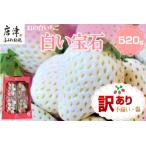 ショッピングふるさと納税 訳あり ふるさと納税 『訳あり』白い宝石 白いちご 130g×4P(合計520g) 大小不揃い いちご 苺 果物 くだもの フルーツ 佐賀県唐津市