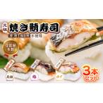 ふるさと納税 【先行予約】元祖焼き鯖寿司3本セット 3種の鯖寿司 冷凍 【2026年3月下旬より順次発送予定】 [A-0575] 福井県坂井市