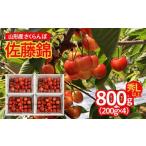 ふるさと納税 山形市産 さくらんぼ 佐藤錦 L以上 800g(200g×4パック) FS24-670 くだもの 果物 フルーツ 山形 山形県 山形市 2025年産 山形県山形市