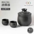酒燗器 盃2個セット 黒 食器 徳利 お猪口 冷酒