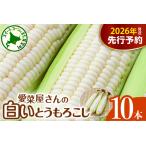 ふるさと納税 【先行受付】【2026年7月下旬〜8月中旬頃配送】北海道十勝芽室町 とうもろこし 10本 ホワイト種とうもろこし トウモロコシ 北海道 .. 北海道芽室町