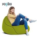 ショッピングヨギボー ふるさと納税 M352-3　ビーズクッション　Yogibo Lounger(ヨギボー ラウンジャー)ライムグリーン 福岡県宮若市