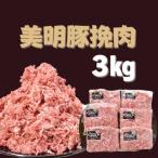 ふるさと納税 【美明豚】挽肉 約500g×6パック|肉 お肉 ひき肉 豚肉 挽肉 美明豚 豚 ハンバーグ 煮物 キーマカレー 茨城県 行方市(DH-4-1) 茨城県行方市
