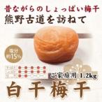 ふるさと納税 紀州南高梅　白干梅干し　1.2kg　ご家庭用 | 1200g 国産 梅干し 和歌山県美浜町