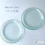 フリット丸皿 2枚組 お皿 ガラス製品 ミラーズウサ