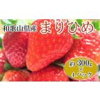 ふるさと納税 【1月発送】和歌山県産ブランドいちご「まりひめ」約300g×4パック入り【北海道・沖縄県・離島配送不可】【印南町産】 和歌山県印南町