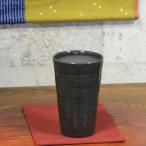 信楽焼 うま泡ビアカップ 黒 陶器 フリーカップ